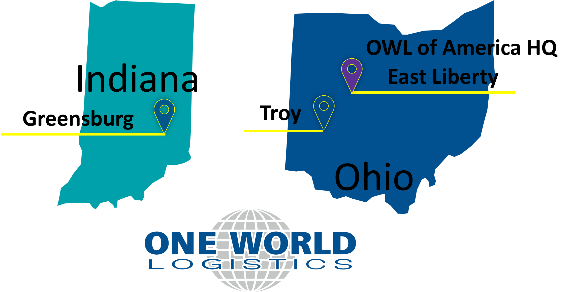 Central Operations Map - Indiana and Ohio